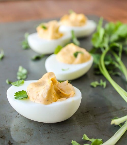 Sriracha Deviled Eggs