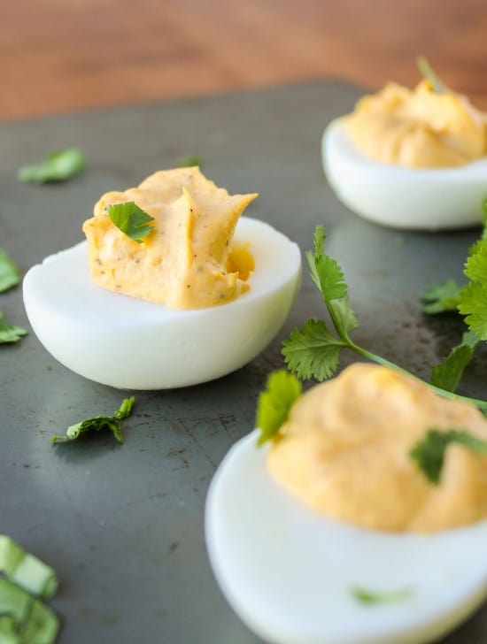 Sriracha Deviled Eggs