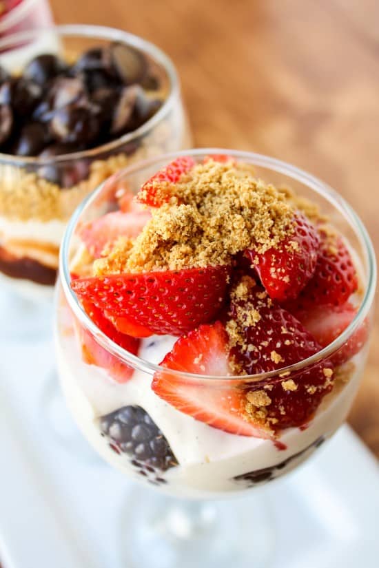 No Bake Cheesecake Parfait Bar