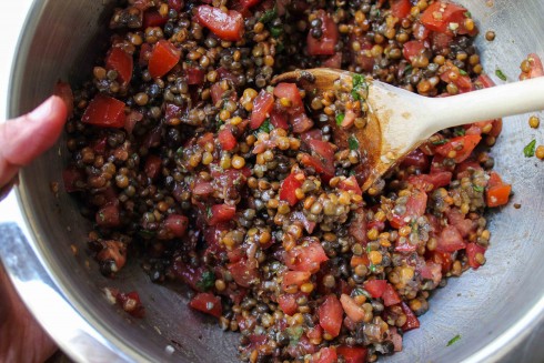 Fresh Bruschetta and Lentil Dip