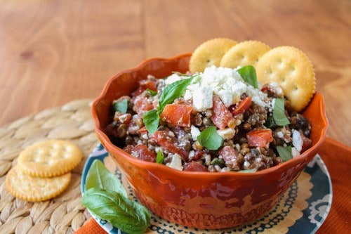 Fresh Bruschetta and Lentil Dip - 43