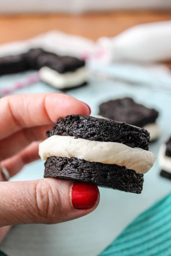 Homemade Brownie Oreos from TheFoodCharlatan.com