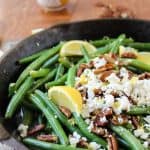 Lemon Green Beans with Feta and Fried Pecans from TheFoodCharlatan.com