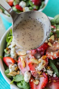 Copycat Cafe Zupas Poppyseed Dressing and Spinach Bleu Cheese Salad from TheFoodCharlatan.com