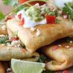 Chicken, Tomatillo, and Chipotle Chimichangas from TheFoodCharlatan.com
