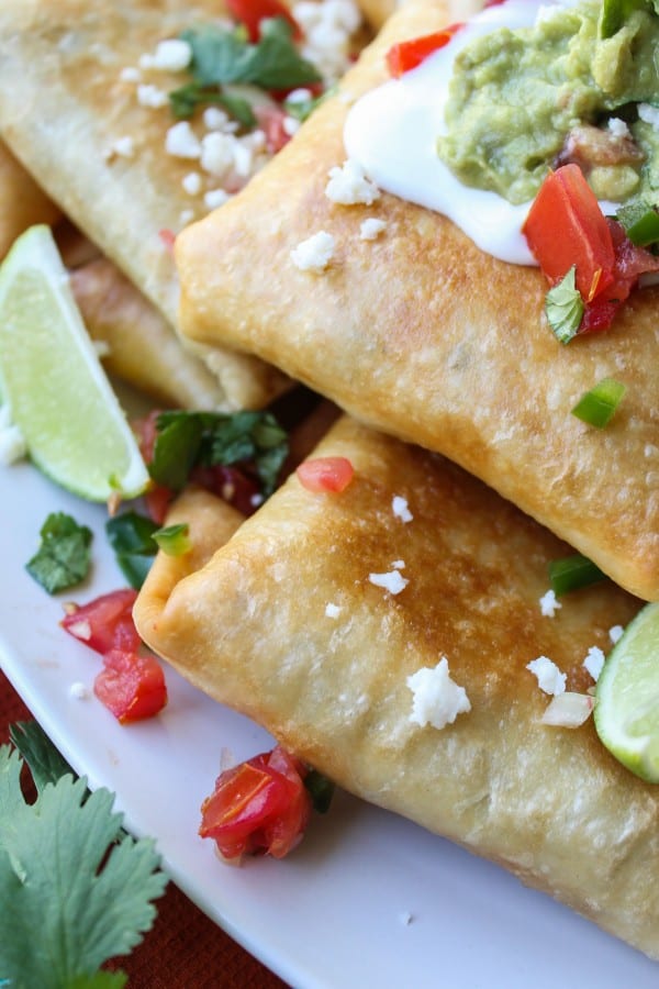 Baked Chicken Chimichangas Recipe (+VIDEO) - The Girl Who Ate Everything