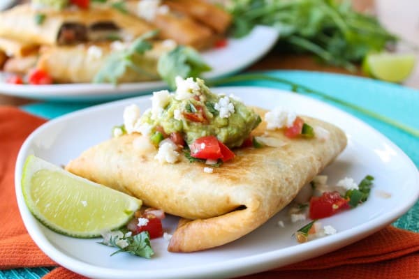 Chicken, Tomatillo, and Chipotle Chimichangas