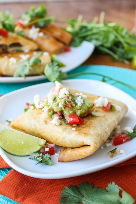 Chicken, Tomatillo, and Chipotle Chimichangas