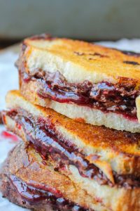 Raspberry Nocciolata Grilled Sandwich from The Food Charlatan