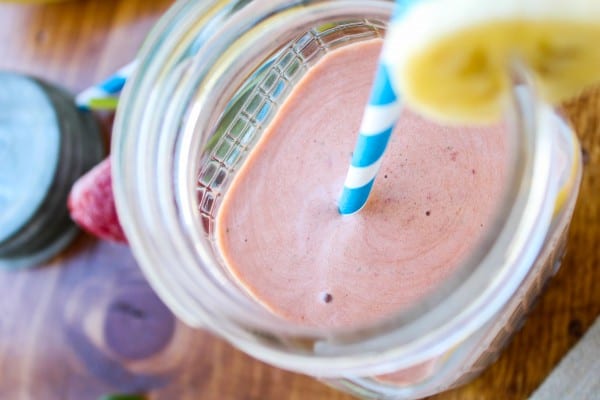 Strawberry Mango Protein Smoothie