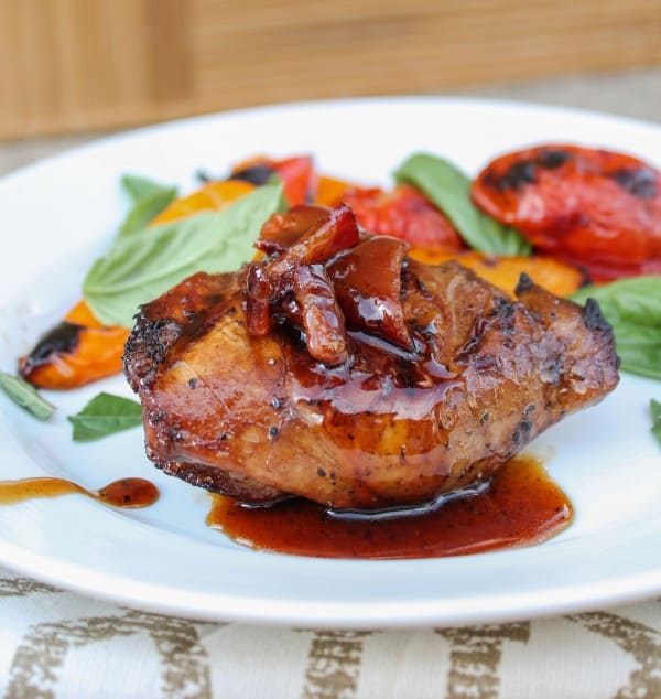 Grilled Chicken with Bacon Glaze