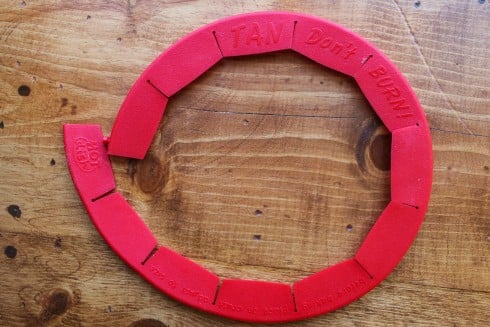 Pie crust protector for in the oven.