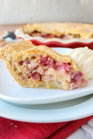 Rhubarb Custard Pie from The Food Charlatan