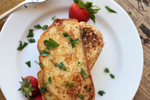 Savory Parmesan French Toast with Hollandaise Sauce