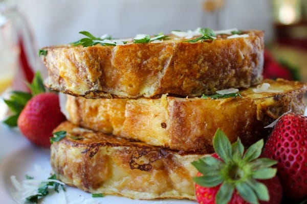 Savory Parmesan French Toast with Hollandaise Sauce