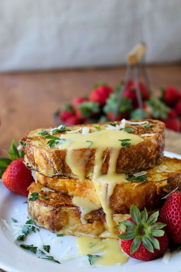 Savory Parmesan French Toast with Hollandaise Sauce