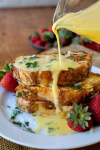 Savory Parmesan French Toast with Hollandaise Sauce from The Food Charlatan