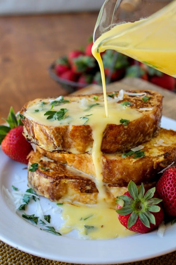 Savory Parmesan French Toast with Hollandaise Sauce