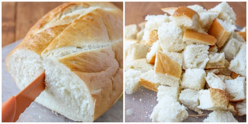 Chopped Bread In French Toast Casserole