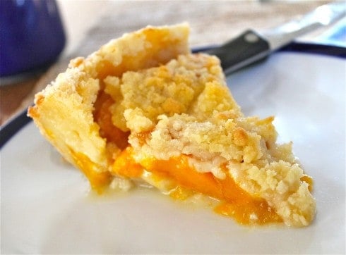 Peach Custard Pie from TheFoodCharlatan.com