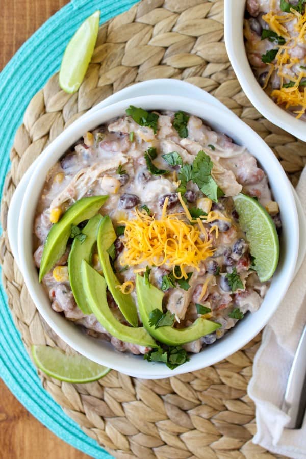 Cream Cheese Chicken Chili (Crockpot)