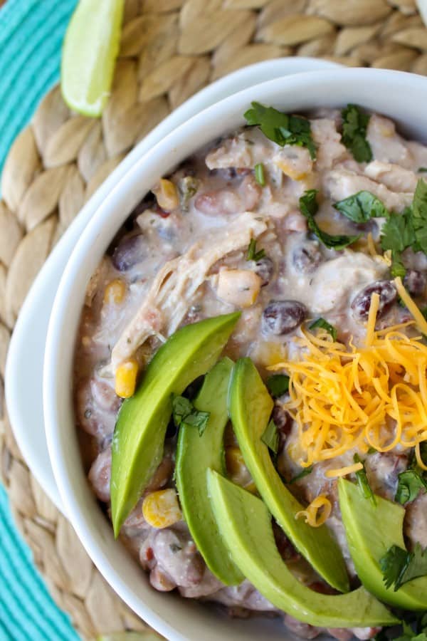 Cream Cheese Chicken Chili (Crockpot)