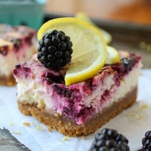 Blackberry Lemon Cheesecake Bars.