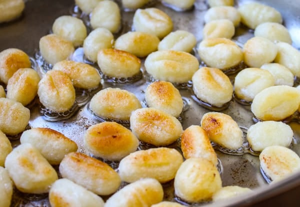 Easy Caramelized Gnocchi with Cherry Tomatoes and Mozzarella