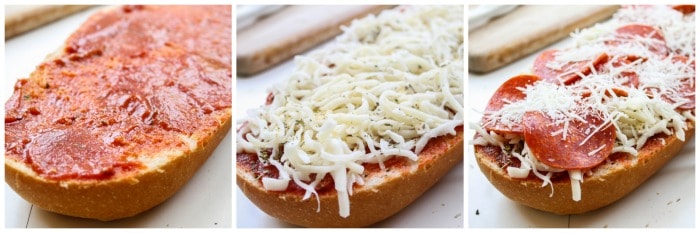 French Bread Pizza, 3 Ways