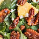 Pineapple Spinach Salad | TheFoodCharlatan.com This twist on the Strawberry Spinach Salad is easy and bright-tasting!