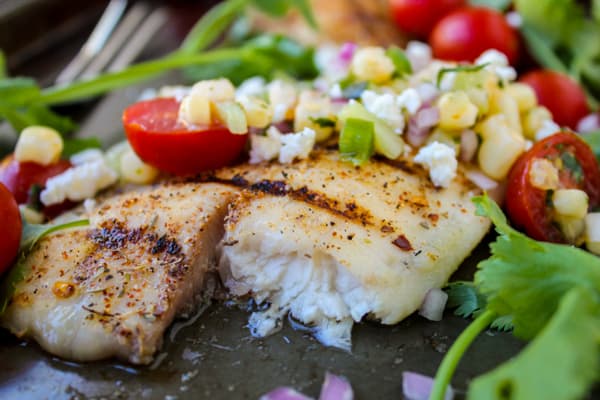 Grilled Tilapia with Corn Salsa | TheFoodCharlatan.com