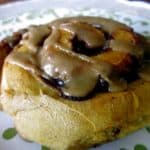 Pumpkin Cinnamon Rolls with Caramel Frosting from The Food Charlatan