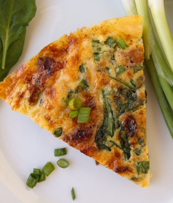 Frittata Recipe With Spinach, Bacon, and Cheddar