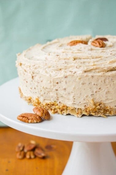 Cinnamon Cardamom Cake with Maple Pecan Frosting from The Food Charlatan