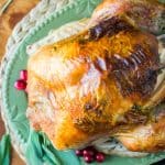 Sage Butter Roasted Turkey from The Food Charlatan