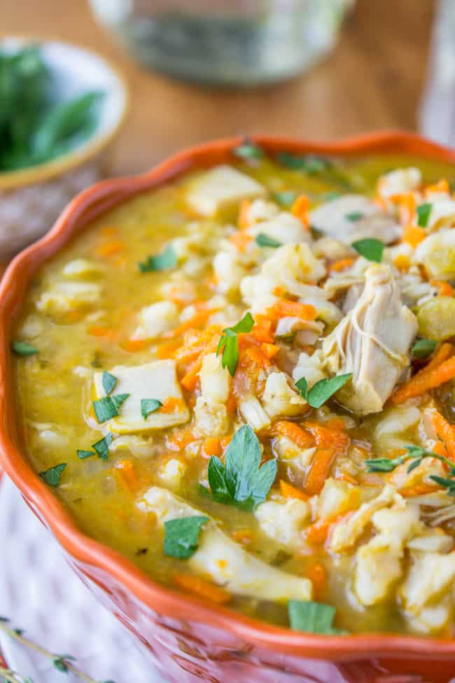 Slow Cooker Turkey Barley Soup from The Food Charlatan