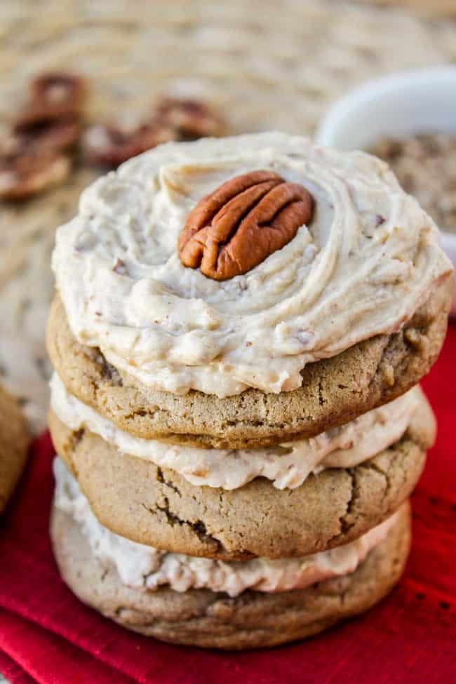 Soft Cinnamon Cookies with Maple Pecan Frosting from The Food Charlatan