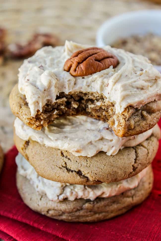 Soft Cinnamon Cookies with Maple Pecan Frosting from The Food Charlatan
