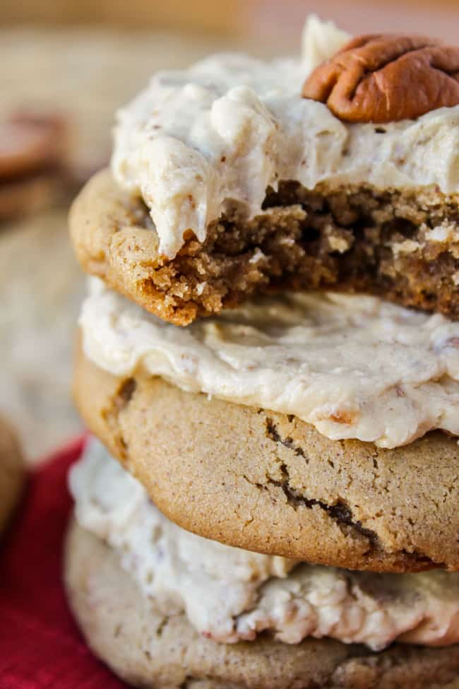 Soft Cinnamon Cookies with Maple Pecan Frosting from The Food Charlatan