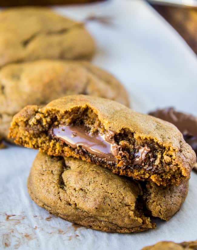 Nutella-Stuffed Gingerbread Cookies from The Food Charlatan