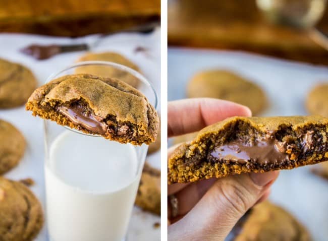 Nutella-Stuffed Gingerbread Cookies from The Food Charlatan