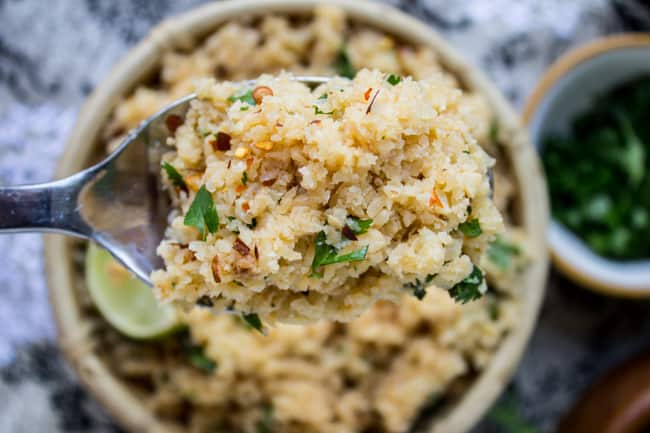 Asian Cauliflower Rice from The Food Charlatan