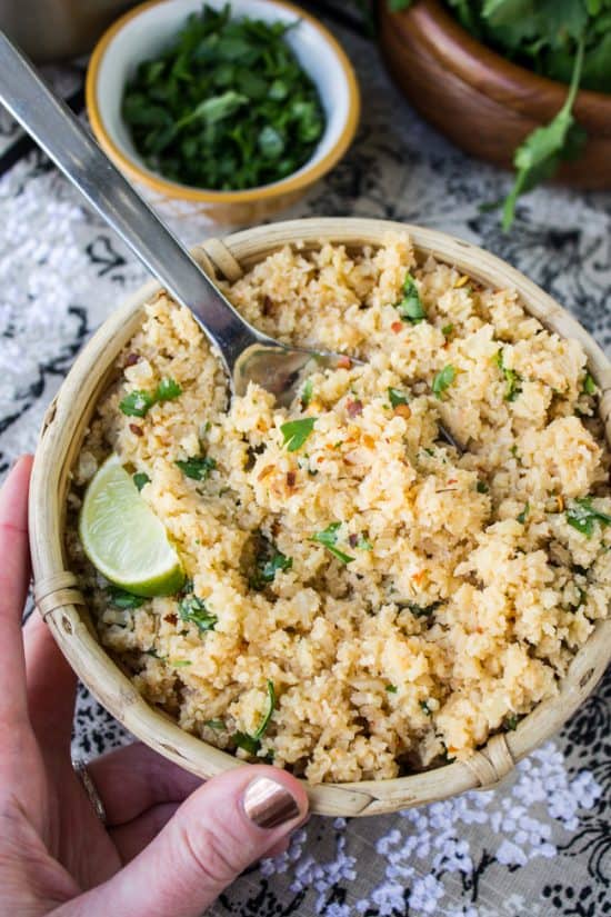 Asian Cauliflower "Rice" The Food Charlatan