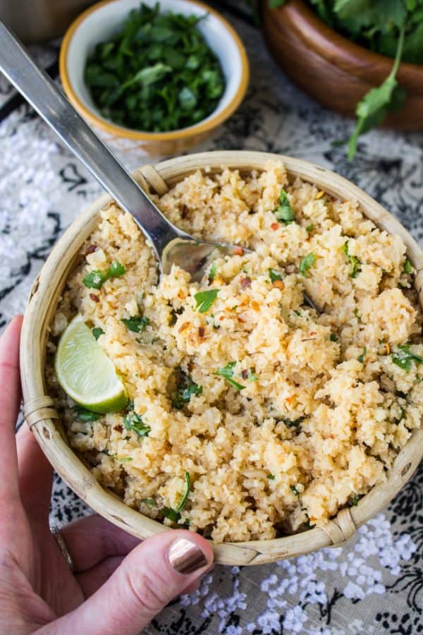 Asian Cauliflower "Rice" The Food Charlatan