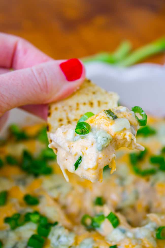 Cheesy Buffalo Chicken Dip from The Food Charlatan