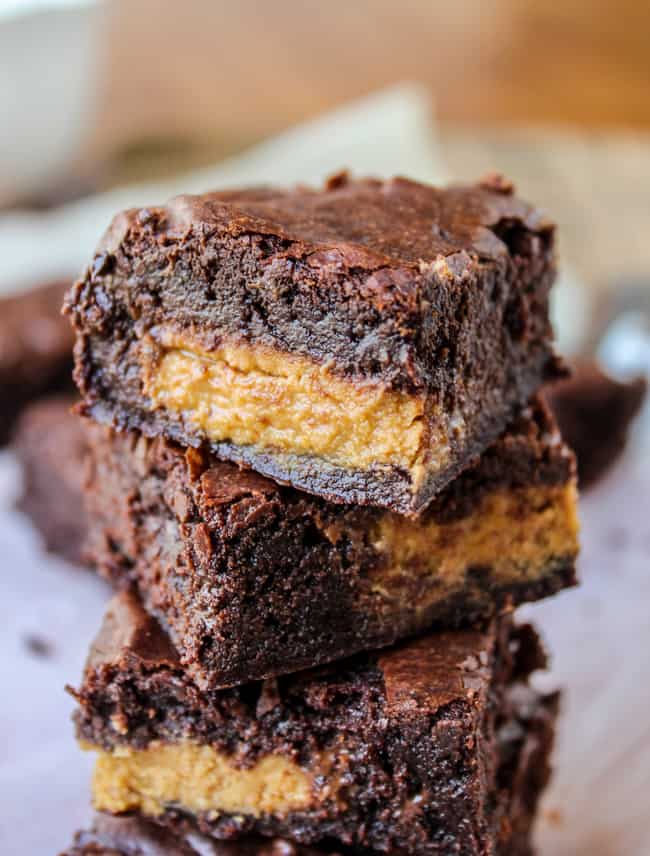 Peanut Butter Stuffed Brownies