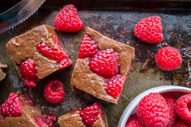 Nutella Fudge with Raspberries from The Food Charlatan