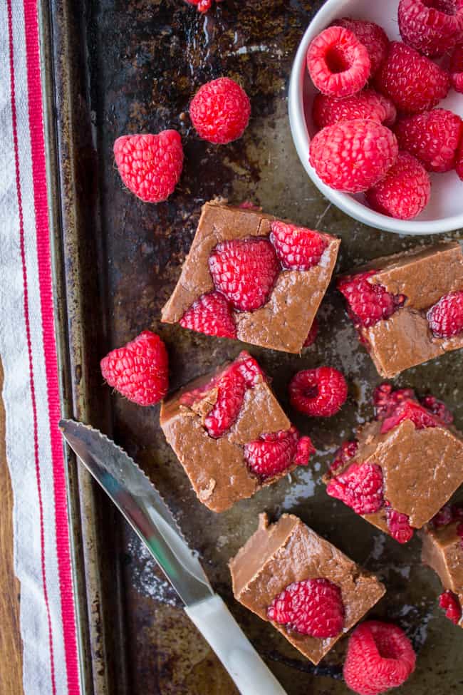 Nutella Fudge with Raspberries from The Food Charlatan