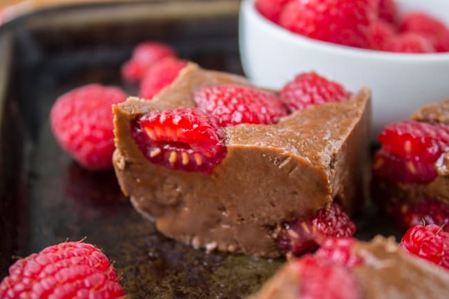 Nutella Fudge with Raspberries from The Food Charlatan