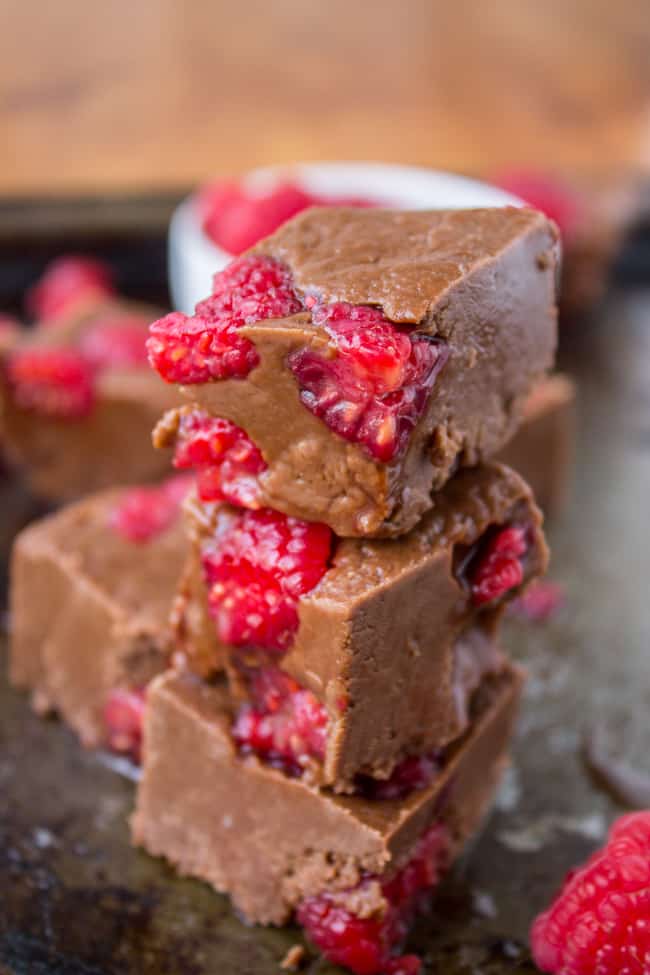 Nutella Fudge with Raspberries from The Food Charlatan